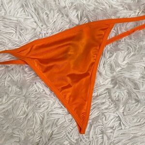 NWT Fredericks of Hollywood Vibrant Orange G-string Bottoms